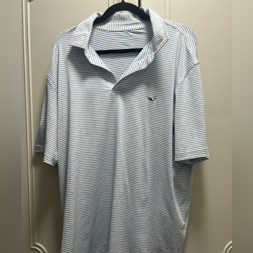Vineyard Vines Men's Blue Striped Shirt